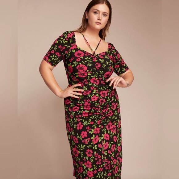 NWT 11 Honore Lauryn Floral Midi Dress - Picture 1 of 8